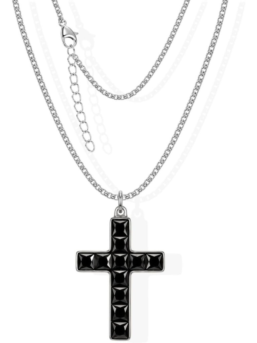 Stylish Grid Cross Necklace - Unique Christian Gift for Him & Her, Faith Jewelry